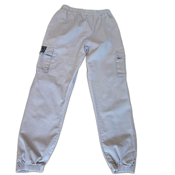 Boohoo Light Gray Cargo Joggers - Picture 3 of 10